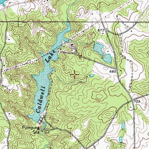 Topographic Map of South Carolina Noname 46022 D-3643 Dam, SC