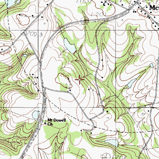 Topographic Map of South Carolina Noname 46024 D-3672 Dam, SC