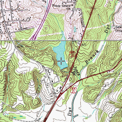Topographic Map of South Carolina Noname 46028 D-3649 Dam, SC
