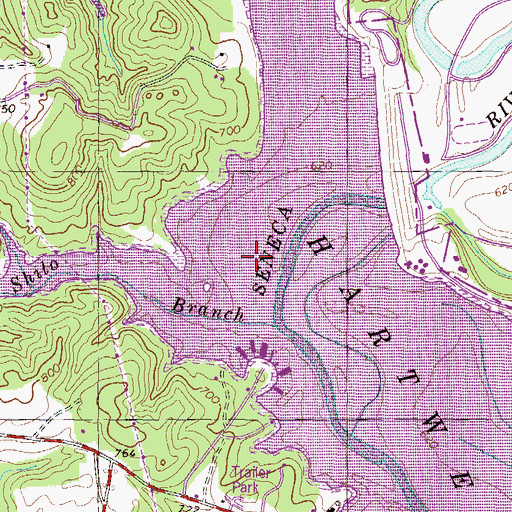 Topographic Map of South Carolina Noname 39001 D-1967 Dam, SC