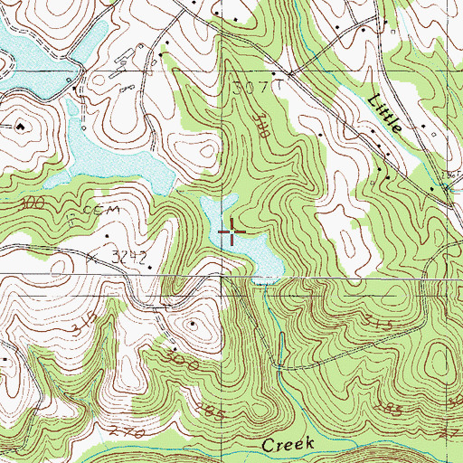 Topographic Map of South Carolina Noname 39003 D-1931 Dam, SC