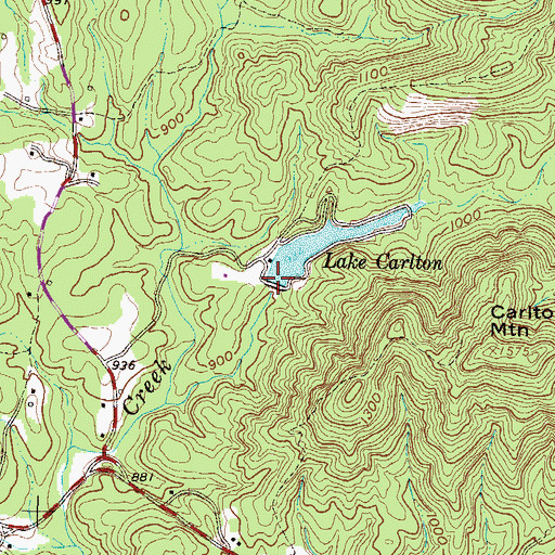 Topographic Map of South Carolina Noname 39008 D-1965 Dam, SC