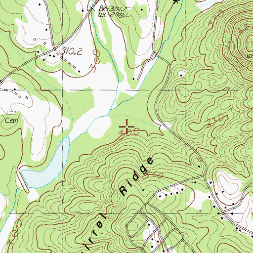 Topographic Map of South Carolina Noname 39011 D-1952 Dam, SC