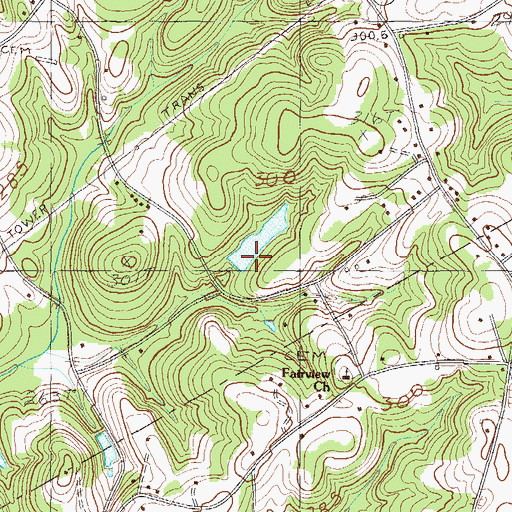 Topographic Map of South Carolina Noname 39023 D-1942 Dam, SC