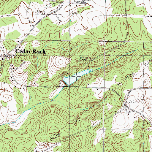 Topographic Map of Twelvemile River Watershed 12 Reservoir, SC