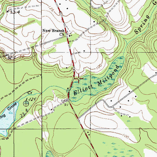 Topographic Map of South Carolina Noname 14008 D-3495 Dam, SC