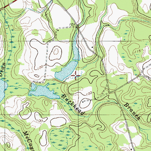 Topographic Map of South Carolina Noname 14010 D-3505 Dam, SC