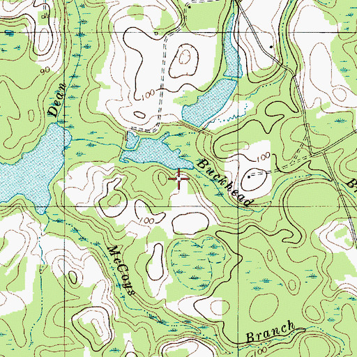 Topographic Map of South Carolina Noname 14011 D-3504 Dam, SC