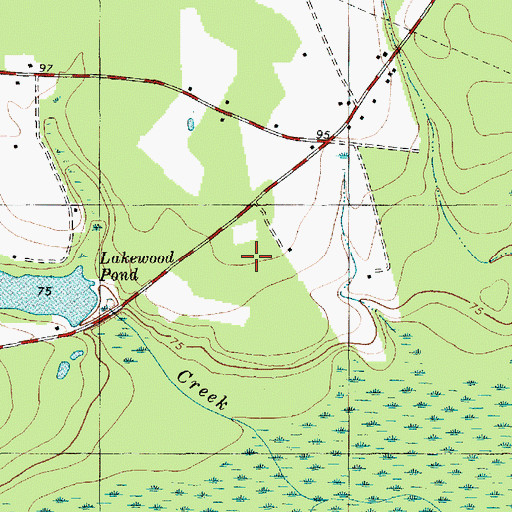 Topographic Map of Lakewood, SC