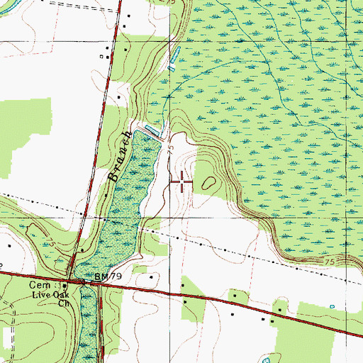 Topographic Map of South Carolina Noname 14017 D-3494 Dam, SC
