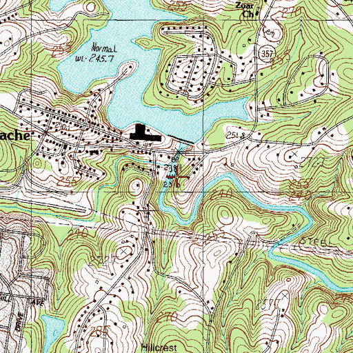 Topographic Map of Apalachee Mill Pond, SC