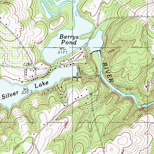 Topographic Map of South Carolina Noname 42002 D-3346 Dam, SC