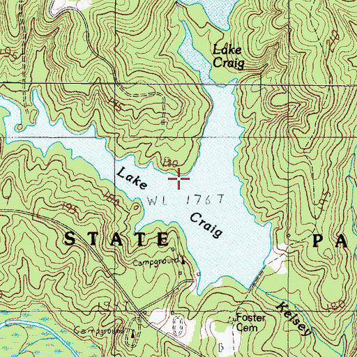 Topographic Map of Lake Edwin Johnson, SC