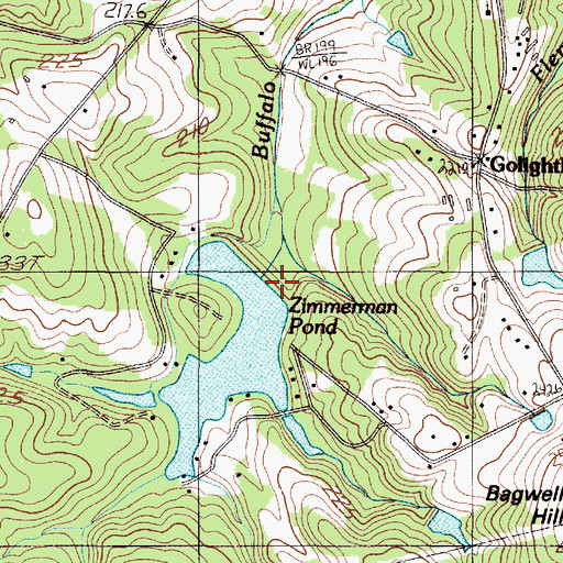 Topographic Map of South Carolina Noname 42009 D-3357 Dam, SC