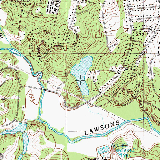Topographic Map of South Carolina Noname 42012 D-3363 Dam, SC