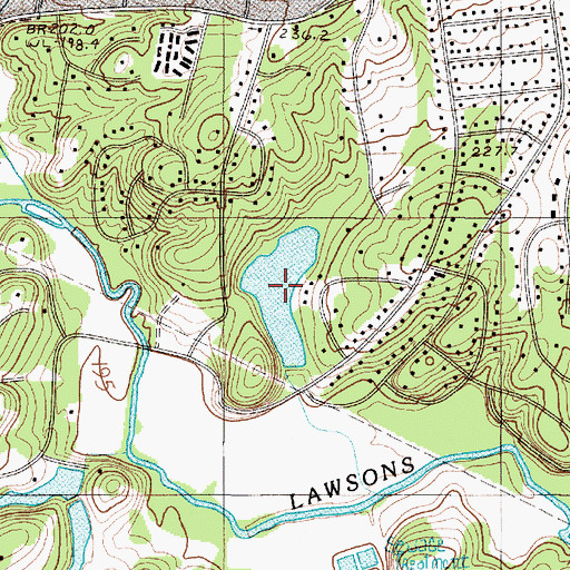 Topographic Map of Pierce Acres Lake, SC