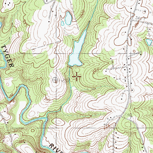 Topographic Map of South Carolina Noname 42019 D-3354 Dam, SC
