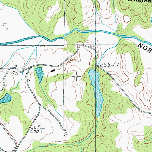 Topographic Map of South Carolina Noname 42020 D-1682 Dam, SC