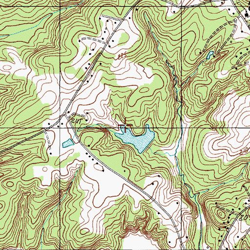 Topographic Map of South Carolina Noname 42022 D-3366 Dam, SC