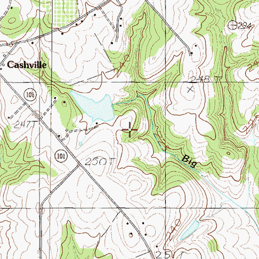 Topographic Map of South Carolina Noname 42026 D-3384 Dam, SC