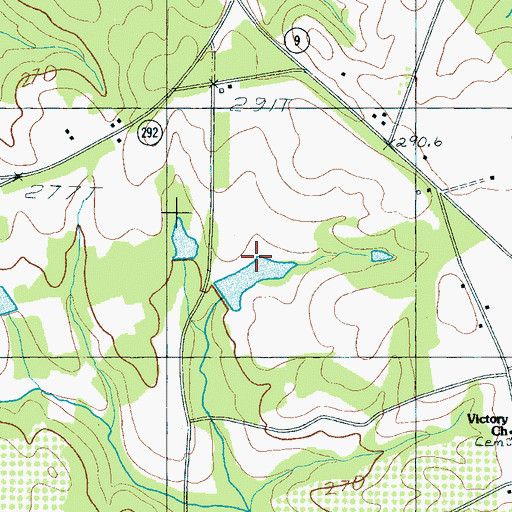Topographic Map of South Carolina Noname 42027 D-3328 Dam, SC