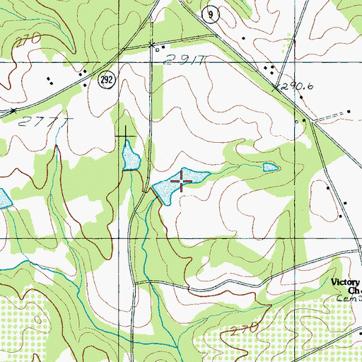 Topographic Map of R Milliken Pond, SC