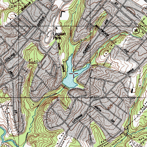 Topographic Map of Duncan Park Lake, SC