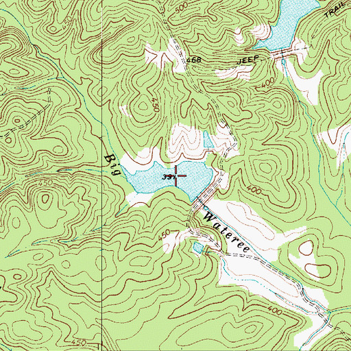 Topographic Map of Wateree Creek Watershed Structure Number Two, SC