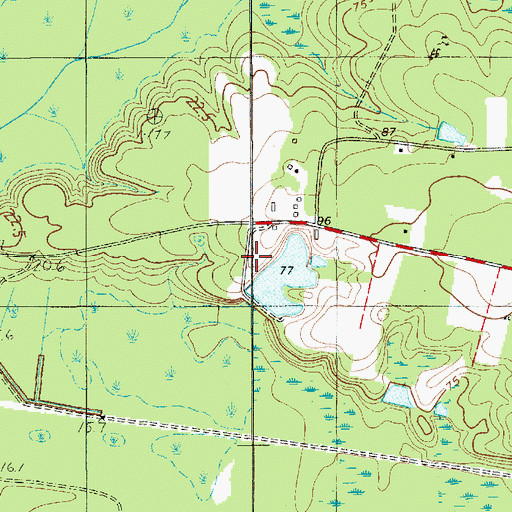 Topographic Map of Rumphs Pond Dam D-2549, SC