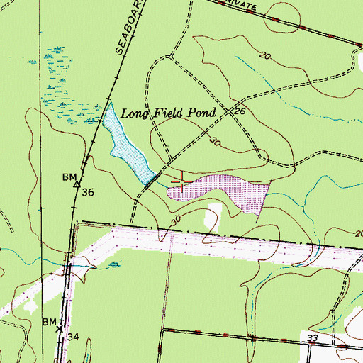 Topographic Map of South Carolina Noname 08015 Dam, SC