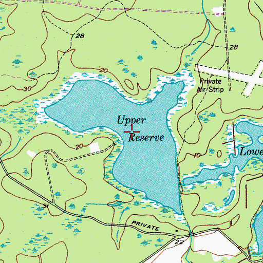 Topographic Map of Upper Reserve, SC