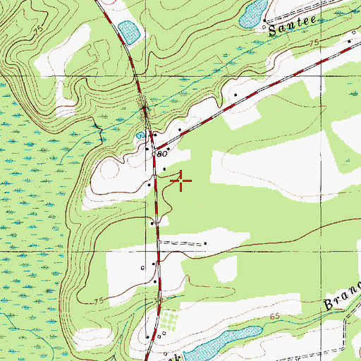 Topographic Map of South Carolina Noname 08027 D-3464 Dam, SC