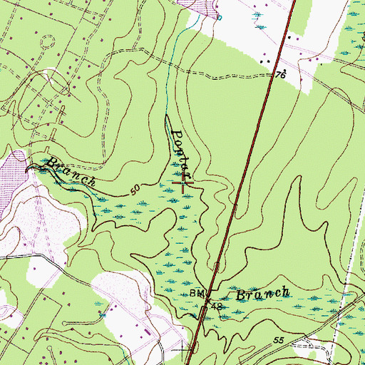 Topographic Map of Lake Wood, SC