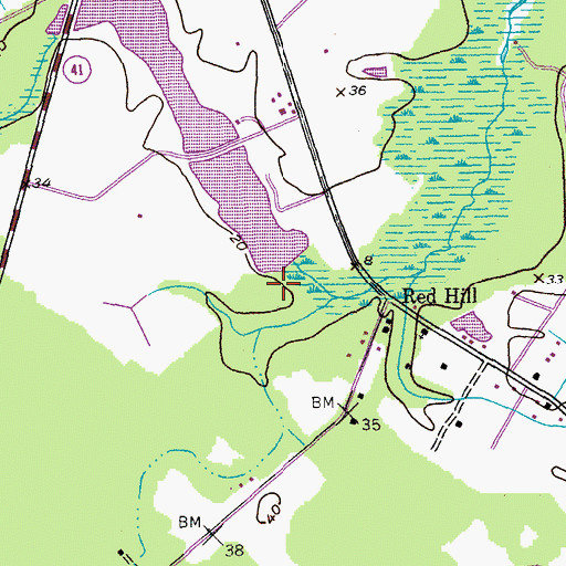 Topographic Map of South Carolina Noname 45001 D-3101 Dam, SC