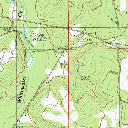 Topographic Map of New Mount Zion Church, AL