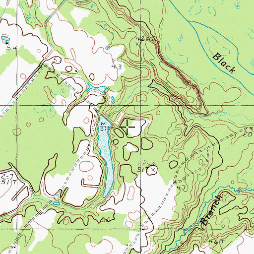 Topographic Map of South Carolina Noname 45003 D-3095 Dam, SC