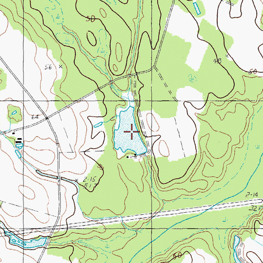 Topographic Map of Jack McGill Pond, SC