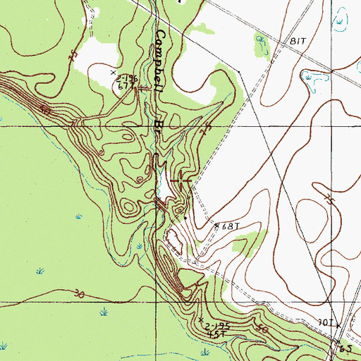 Topographic Map of South Carolina Noname 45009 D-3082 Dam, SC