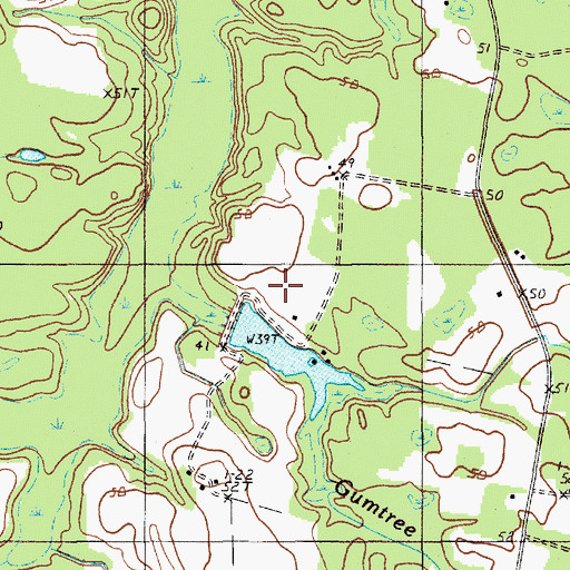 Topographic Map of South Carolina Noname 45015 D-3093 Dam, SC
