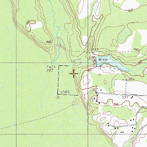 Topographic Map of South Carolina Noname 27001 D-2587 Dam, SC