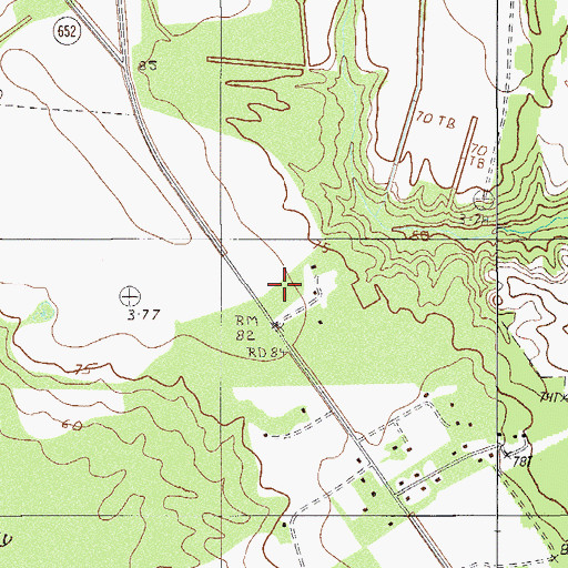 Topographic Map of South Carolina Noname 27002 D-2585 Dam, SC