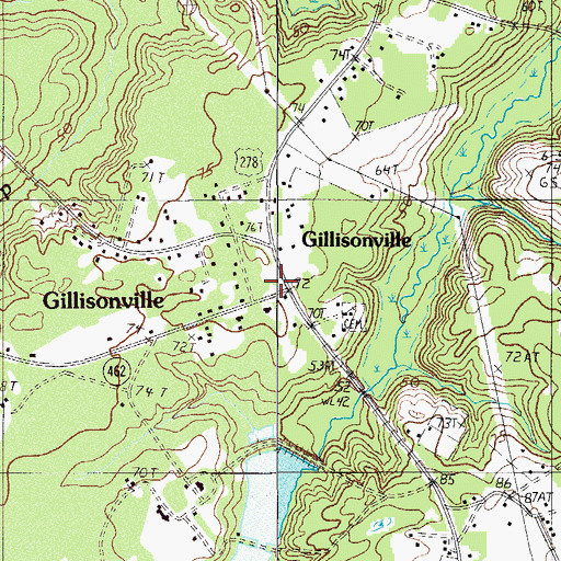 Topographic Map of South Carolina Noname 27006 D-2581 Dam, SC