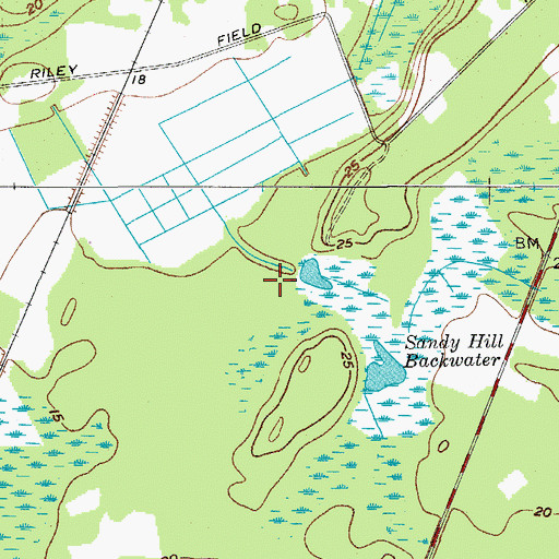 Topographic Map of South Carolina Noname 27008 D-2589 Dam, SC