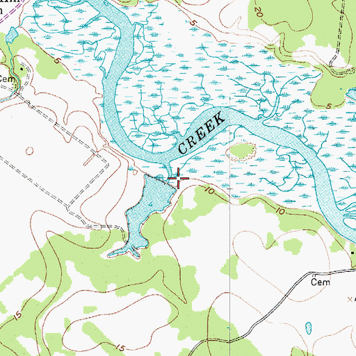 Topographic Map of South Carolina Noname 27012 D-2591 Dam, SC