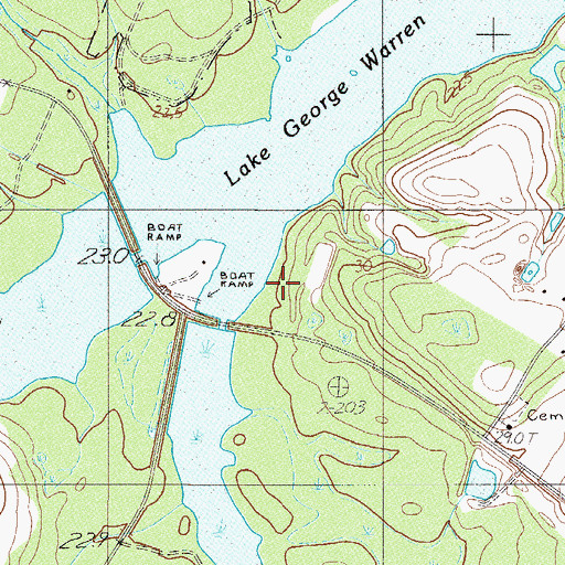 Topographic Map of South Carolina Noname 25001 D-2603 Dam, SC