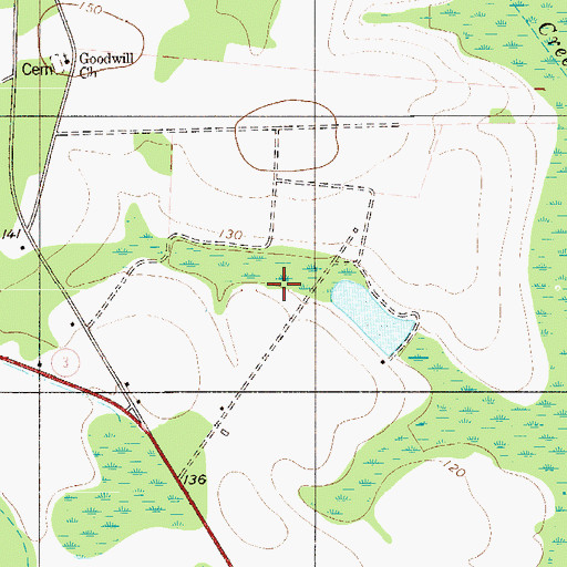 Topographic Map of South Carolina Noname 25009 D-2594 Dam, SC