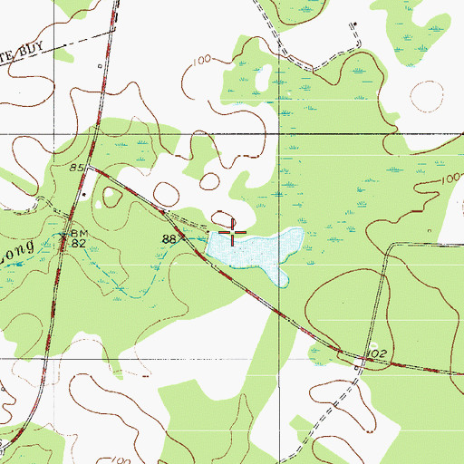Topographic Map of South Carolina Noname 25010 D-2595 Dam, SC