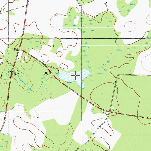 Topographic Map of Harpers Pond, SC