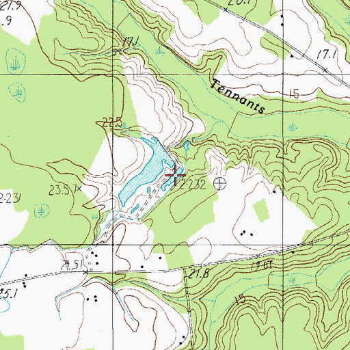 Topographic Map of Big Pond, SC