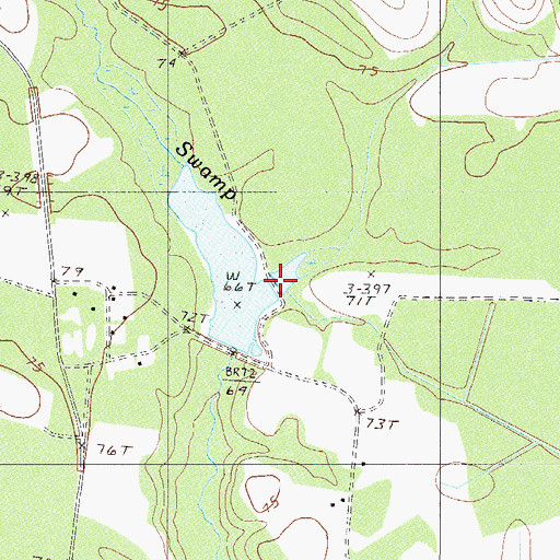 Topographic Map of South Carolina Noname 25013 D-2612 Dam, SC